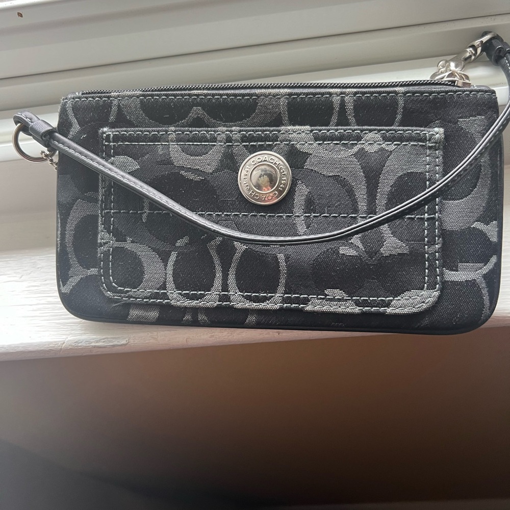 Coach Monochrome Signature Wristlet